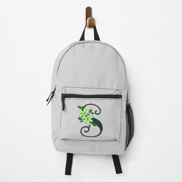 Item preview, Green floral S monogram designed and sold by Coffee Lifestyle.