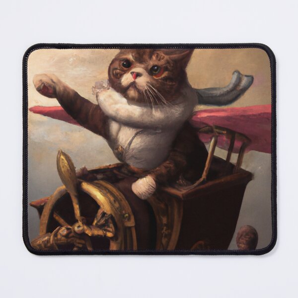 Item preview, Archimedes the Cat, inventor of the flying machine (Romanticism) designed and sold by thecatandkettle.