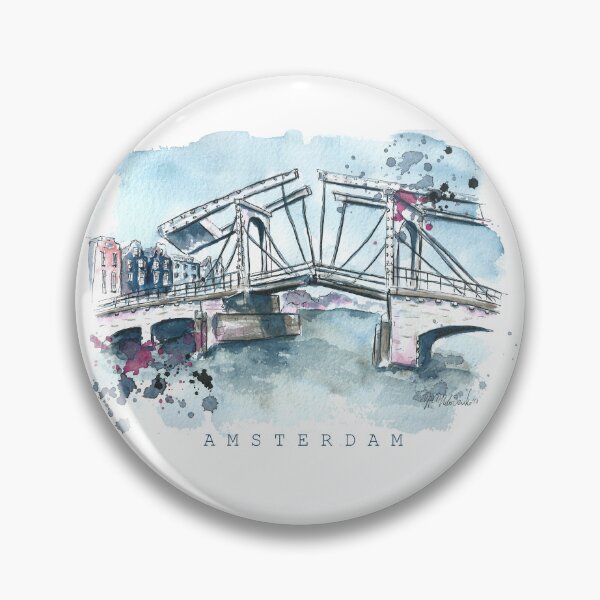 Item preview, Amsterdam Amstel Bridge Watercolour designed and sold by TheArtOfNata.