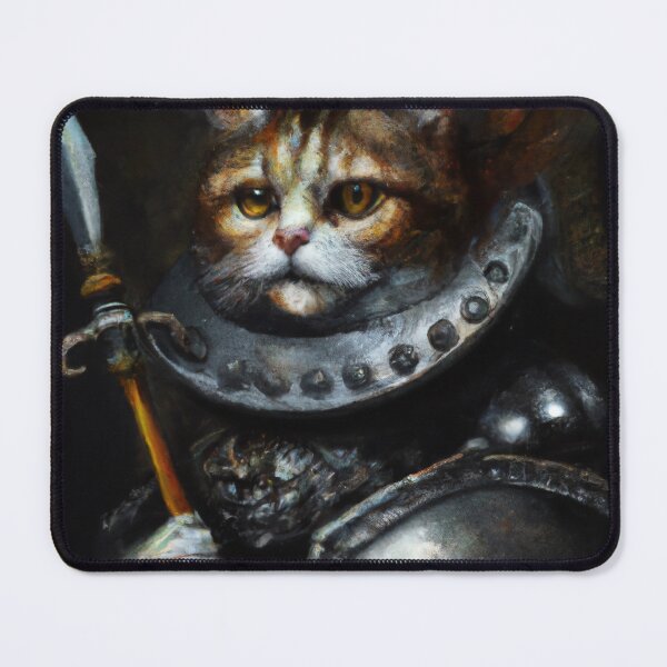 Item preview, Sancho the Cat, with armor and spear (Baroque) designed and sold by thecatandkettle.