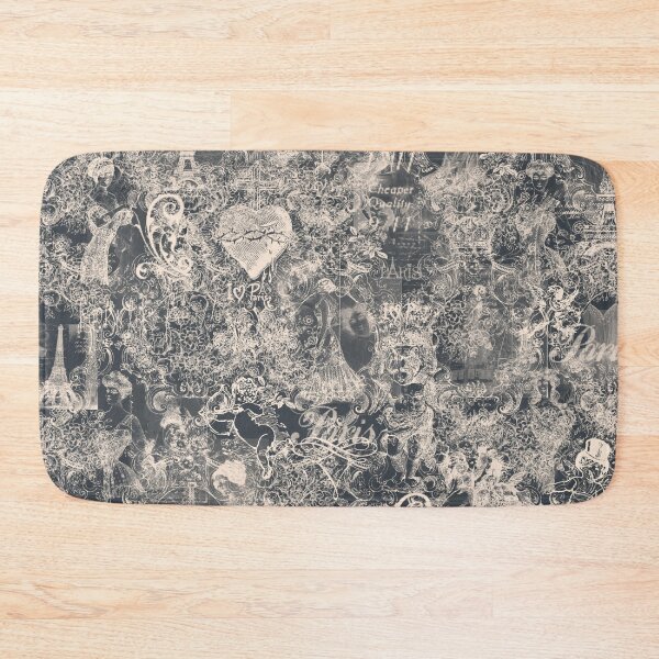 Item preview, Old Gray Romantic Angels Flowers French Vintage Eifel Tower Toile Design designed and sold by IZiets.