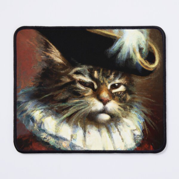 Item preview, Duke the Cat, wearing a fancy hat (Romanticism) designed and sold by thecatandkettle.