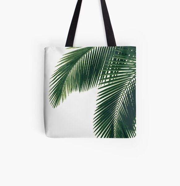 Tropical Palm Leaves All Over Print Tote Bag