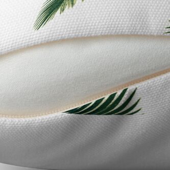 Alternate view of Tropical Palm Leaves Throw Pillow