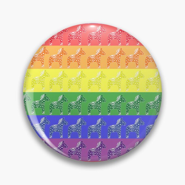 Item preview, Dala Horse Pride Flag designed and sold by BreezyBalloon.