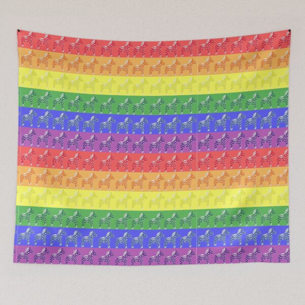 Item preview, Dala Horse Pride Flag designed and sold by BreezyBalloon.