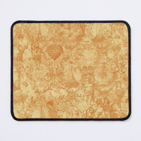 Item preview, Old Gold Romantic Angels Flowers French Vintage Eifel Tower Toile Design designed and sold by IZiets.