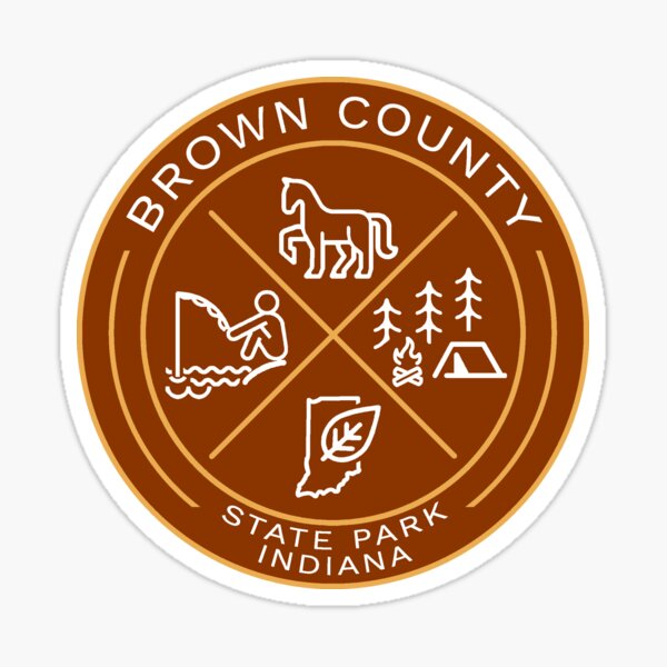 "Brown County State Park Indiana Heraldic Logo" Sticker for Sale by