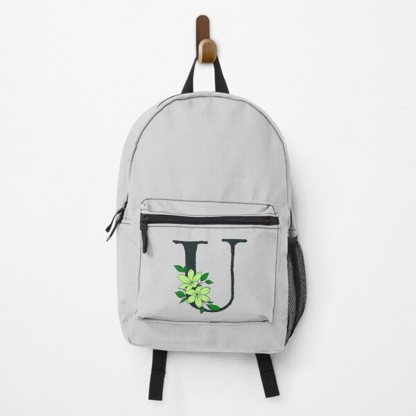 Item preview, Green floral U monogram designed and sold by Coffee Lifestyle.