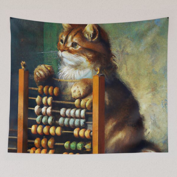 Item preview, Addicus the Cat, using an abacus (Romanticism) designed and sold by thecatandkettle.