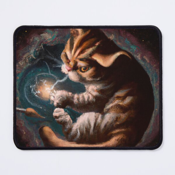 Item preview, Sagan the Cat, creating a galaxy (Baroque) designed and sold by thecatandkettle.