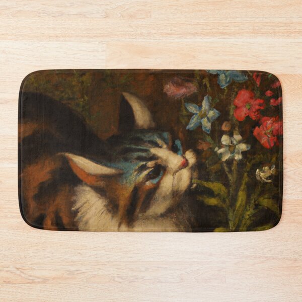 Item preview, Iris the Cat, smelling the flowers (Baroque) designed and sold by thecatandkettle.