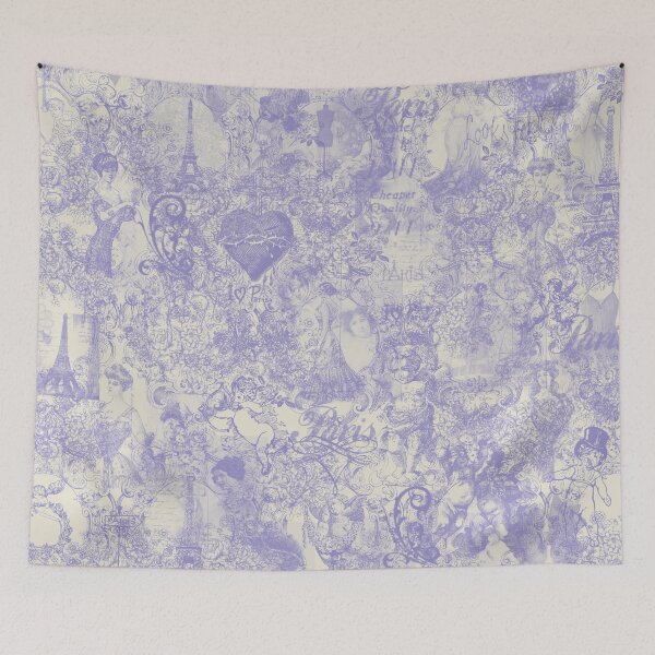 Item preview, Blue Romantic Angels Flowers French Vintage Eifel Tower Toile Design designed and sold by IZiets.
