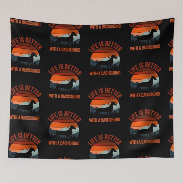 Item preview, Life Is Better With A Dachshund Vintage Dog Gift  designed and sold by Guarddogdrive.