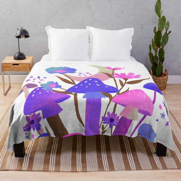 Item preview, Neon mushrooms with flowers designed and sold by Lenecreates.