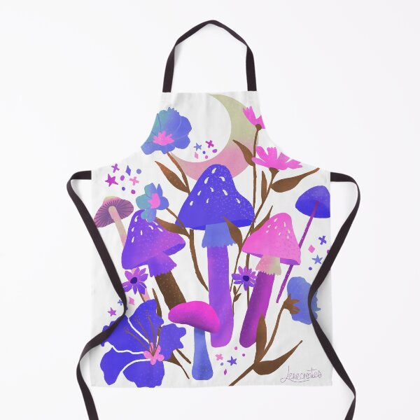 Item preview, Neon mushrooms with flowers designed and sold by Lenecreates.
