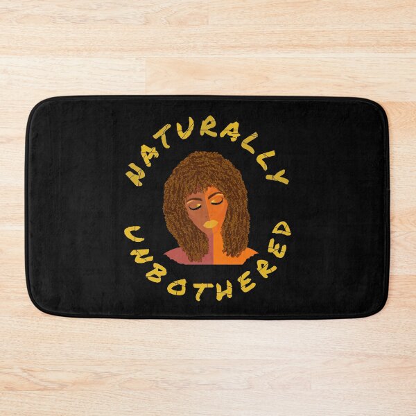 Item preview, Naturally Unbothered Woman with Curly Natural Hair (Black Background) designed and sold by ArtByLM.