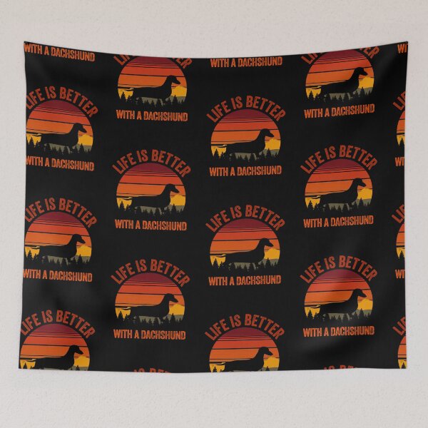 Item preview, Life Is Better With A Dachshund Vintage Country Dog Gift  designed and sold by Guarddogdrive.