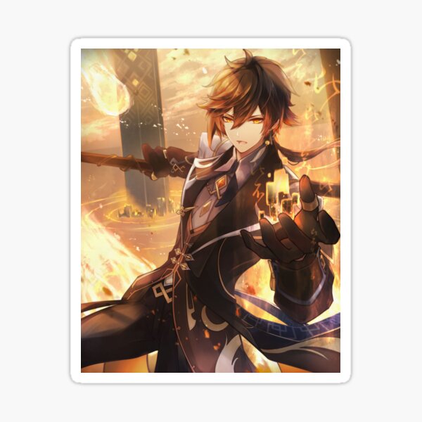 "Genshin Impact Zhongli" Sticker for Sale by Aria100 | Redbubble