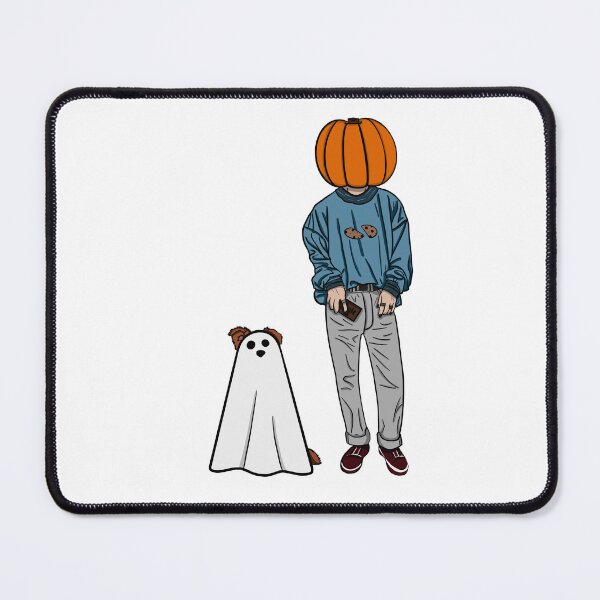 Item preview, A Pumpkin and His Ghost Dog designed and sold by Autumn Fineberg.