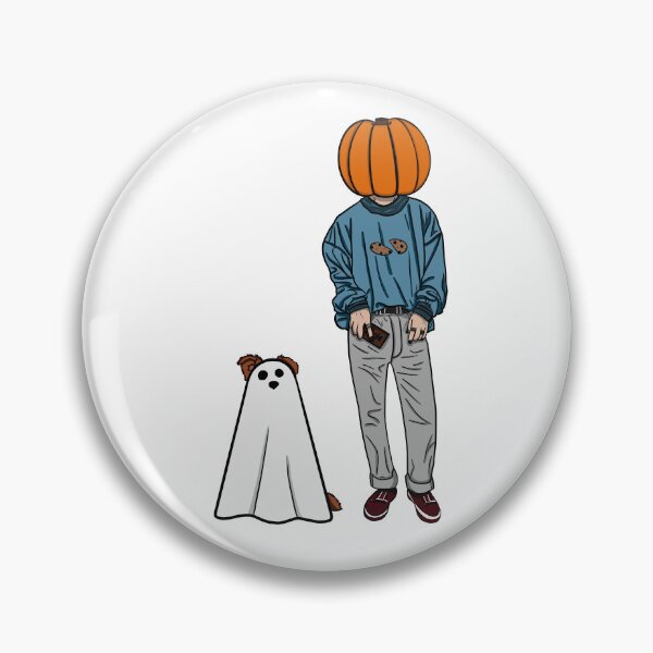 Item preview, A Pumpkin and His Ghost Dog designed and sold by Autumn Fineberg.