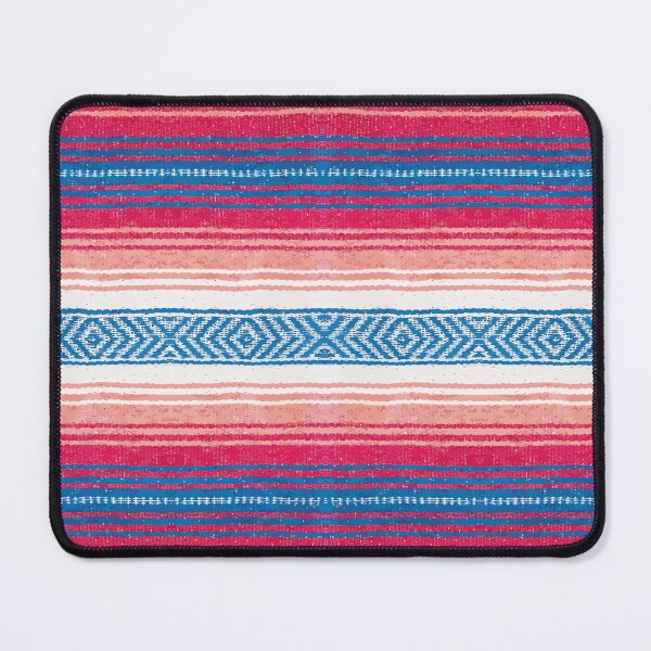 Item preview, Authentic mexican blanket pastel colors pink serape saltillo falsa poncho vibrant color southwest pattern designed and sold by T-Mex.