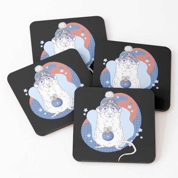 Item preview, Hipster Rat in Hat  - I Love Winter designed and sold by AwakenedSoul.