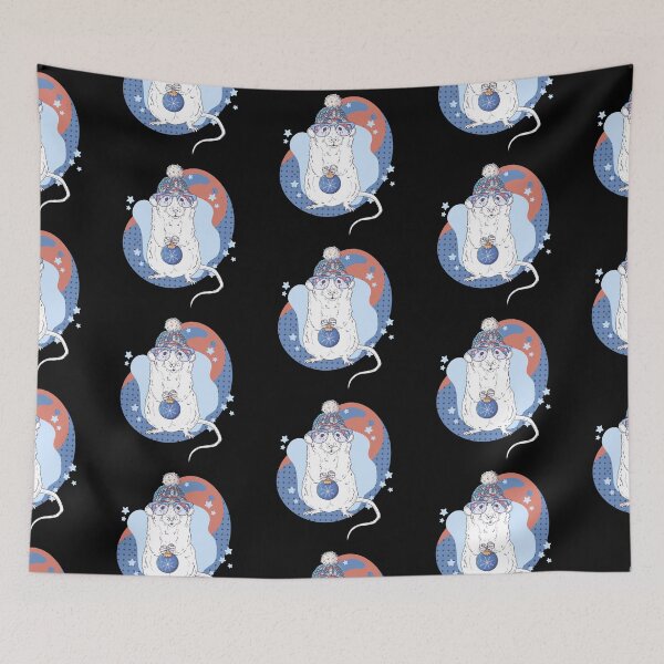 Item preview, Hipster Rat in Hat  - I Love Winter designed and sold by AwakenedSoul.