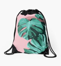 Monstera Drawstring Bag