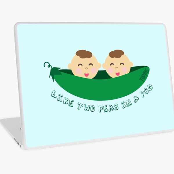 Peas in a Pod (boy/boy twins) Laptop Skin