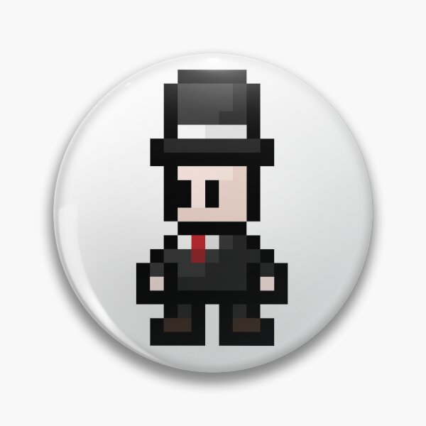 Item preview, Little Top Hat Man Pixel Art for gamers. T-Shirts, Hats, and Stickers. designed and sold by PixelWixel.