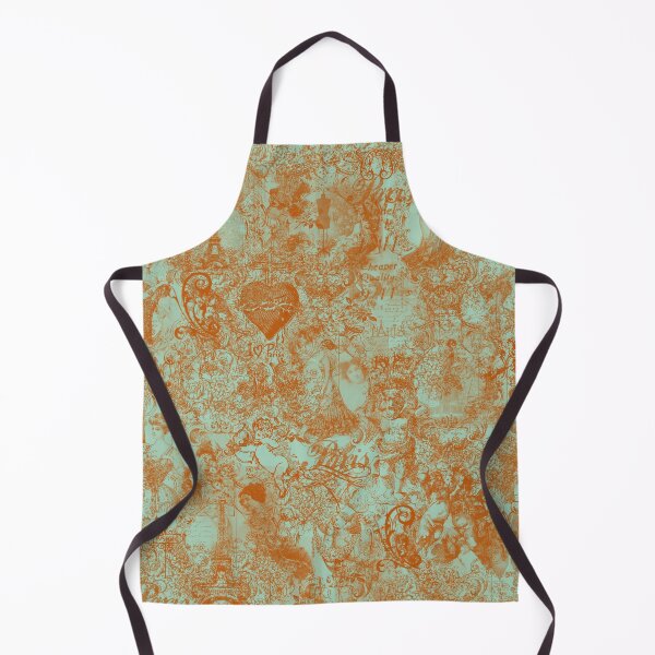 Item preview, Aqua And Rust Romantic Angels Flowers French Vintage Eifel Tower Toile Design designed and sold by IZiets.