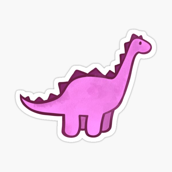 Cute Purple Dino Sticker For Sale By Serenibun Redbubble