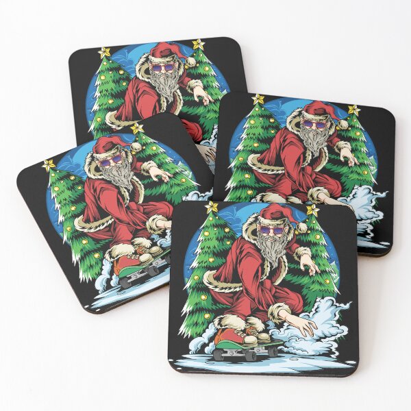 Item preview, Santa Hipster Skateboarder - Gnarly Dude  designed and sold by AwakenedSoul.