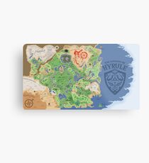 Atem der Wild Hyrule Karte Metallbild