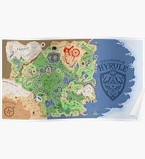 Breath of the Wild Hyrule Map Poster