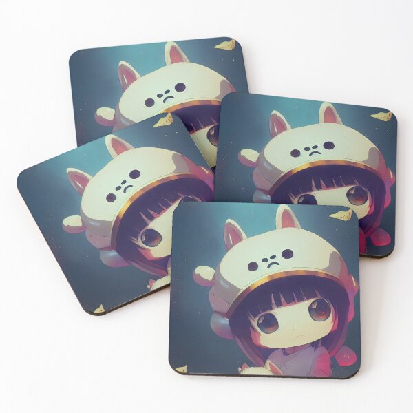 Item preview, Sad cute anime girl wearing a sad hat with fluffy ears designed and sold by Tuko Designs.