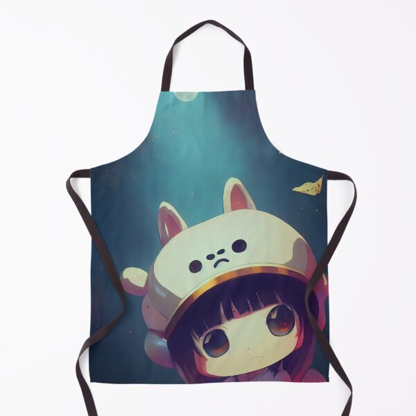 Item preview, Sad cute anime girl wearing a sad hat with fluffy ears designed and sold by Tuko Designs.
