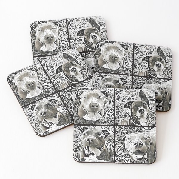 Item preview, Cute Dogs with Tongue out Pit Bull Happy Dogs designed and sold by WildCanyon.