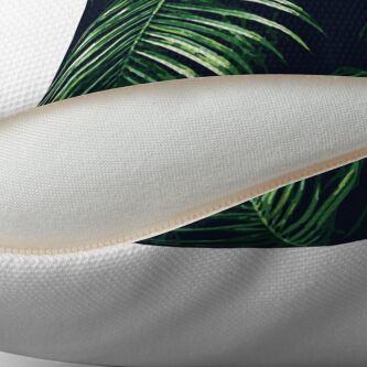 Alternate view of Tropical Palm Leaves Throw Pillow