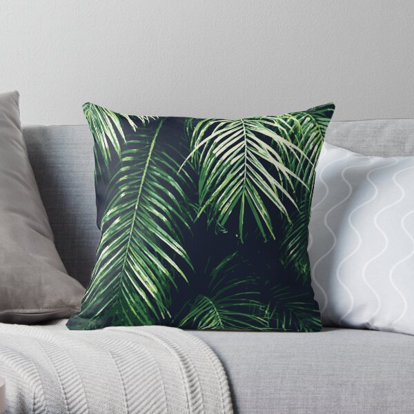 Palm print shop outdoor pillows