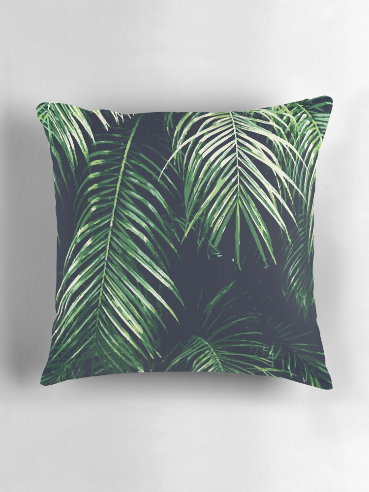 Thumbnail 3 of 4, Pillow, Tropical Palm Leaves designed and sold by MyArt23.