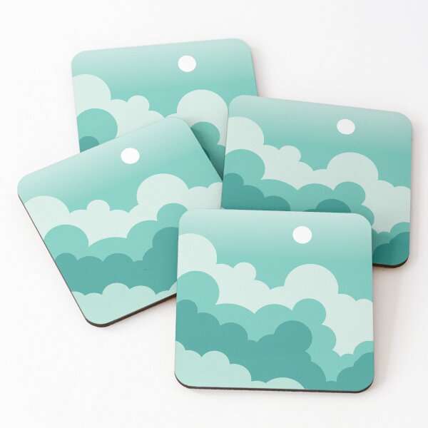 Item preview, Turquoise Sky with Sun and Clouds designed and sold by Urla-Designs.