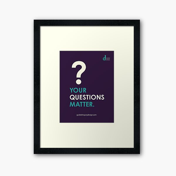 Your Questions Matter Poster- Eggplant Framed Art Print