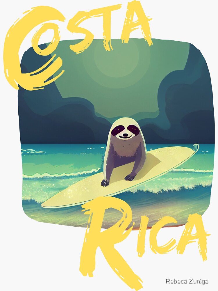 Surfer Sloth Sticker