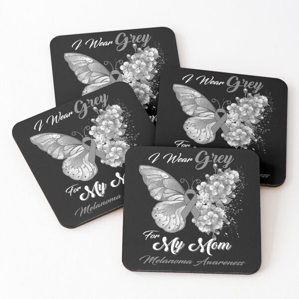 Item preview, I Wear Grey For My Mom Melanoma Awareness Butterfly Ribbon Gifts designed and sold by Adropine.