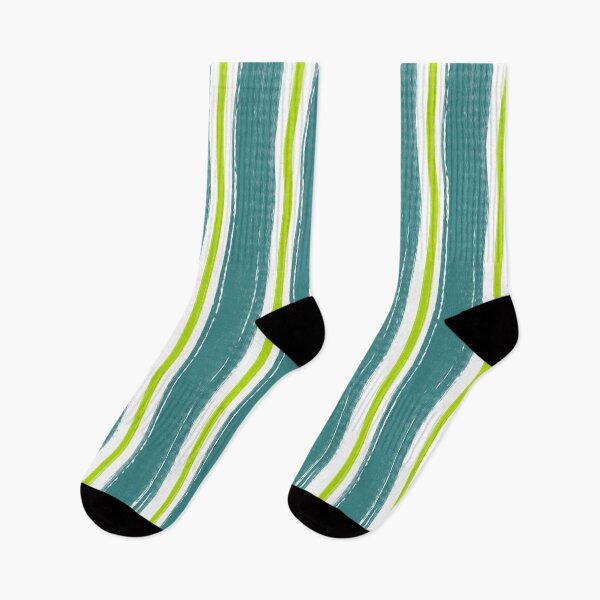 Item preview, Blue Green White Retro Vertical Stripes designed and sold by shirabee.