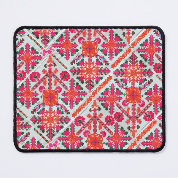 Item preview, Mexican authentic blanket fabric boho chic embroidery colorful quexquemetl design designed and sold by T-Mex.