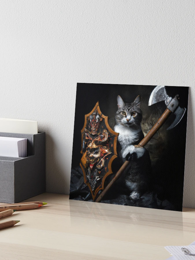 Warren the Cat, with shield and battleaxe (Baroque)" Art Board Print for  Sale by thecatandkettle | Redbubble