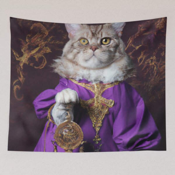 Item preview, Newton the Cat, with an astrolabe (Baroque) designed and sold by thecatandkettle.